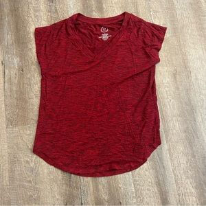 Maurices Red Cuffed Sleeve Relaxed T-Shirt